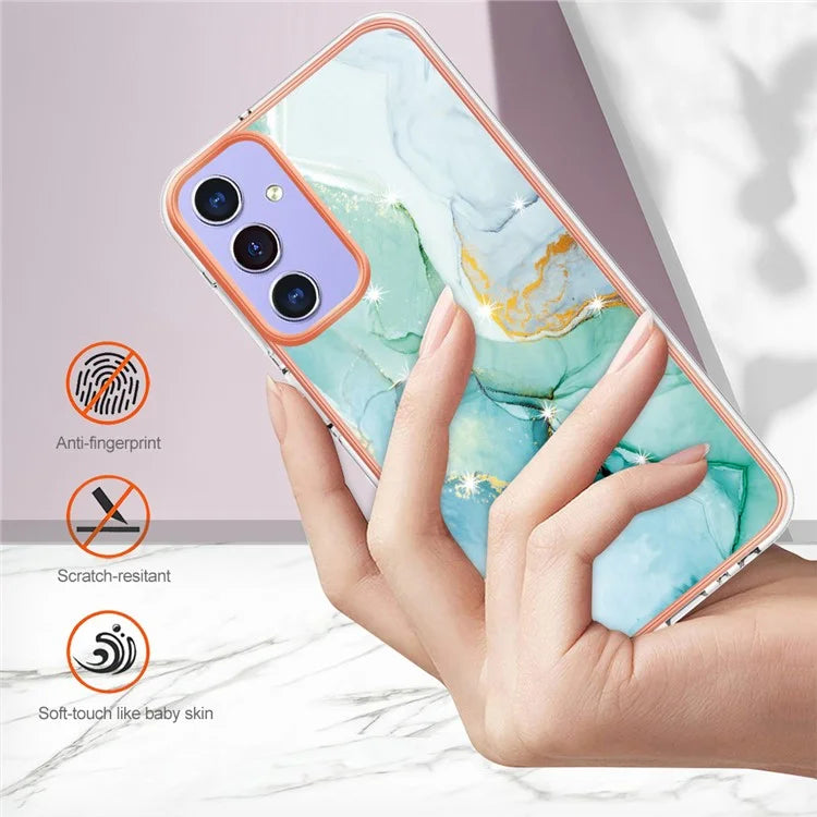 YB IMD Series-2 For Samsung Galaxy A15 5G Case Electroplating Marble Pattern Phone Cover