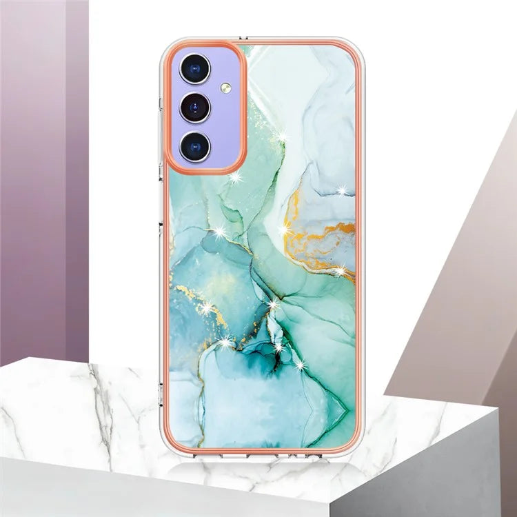 YB IMD Series-2 For Samsung Galaxy A15 5G Case Electroplating Marble Pattern Phone Cover