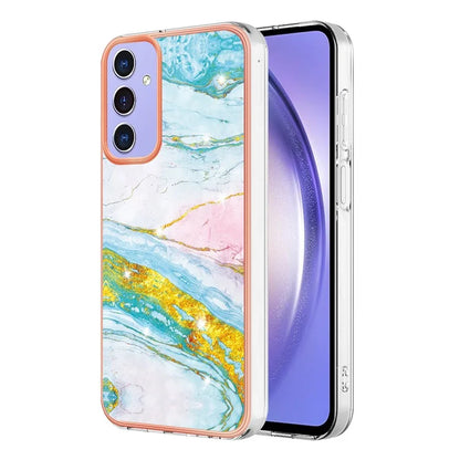 YB IMD Series-2 For Samsung Galaxy A15 5G Case Electroplating Marble Pattern Phone Cover