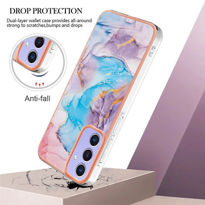 YB IMD Series-1 For Samsung Galaxy A15 5G Case Pattern Plating Frame Design Phone Cover