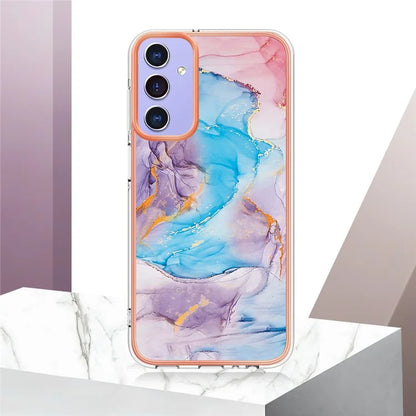 YB IMD Series-1 For Samsung Galaxy A15 5G Case Pattern Plating Frame Design Phone Cover