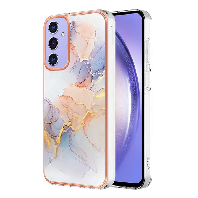 YB IMD Series-1 For Samsung Galaxy A15 5G Case Pattern Plating Frame Design Phone Cover