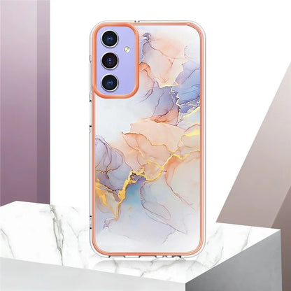 YB IMD Series-1 For Samsung Galaxy A15 5G Case Pattern Plating Frame Design Phone Cover