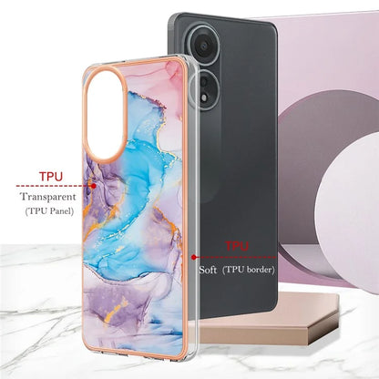 YB IMD Series-1 For Oppo A58 4G Case Electroplating Pattern TPU Phone Cover