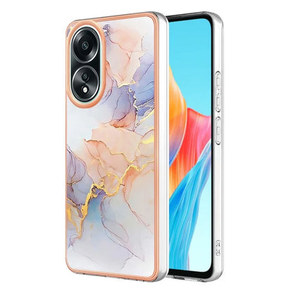 YB IMD Series-1 For Oppo A58 4G Case Electroplating Pattern TPU Phone Cover