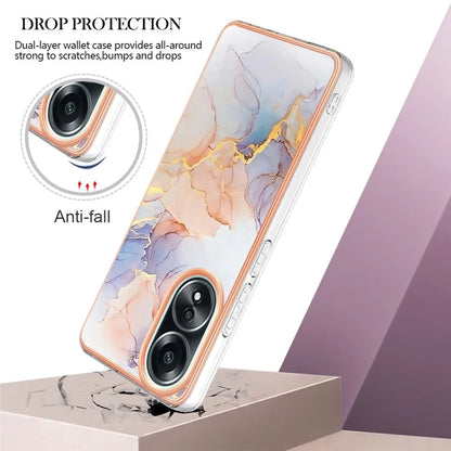 YB IMD Series-1 For Oppo A58 4G Case Electroplating Pattern TPU Phone Cover