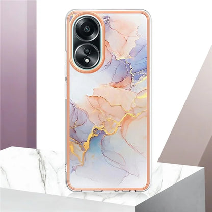 YB IMD Series-1 For Oppo A58 4G Case Electroplating Pattern TPU Phone Cover