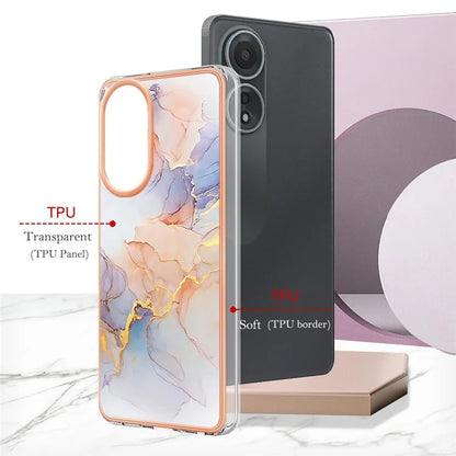 YB IMD Series-1 For Oppo A58 4G Case Electroplating Pattern TPU Phone Cover