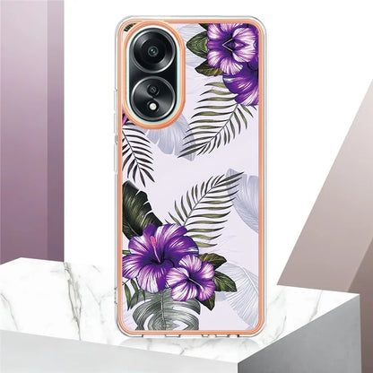 YB IMD Series-1 For Oppo A58 4G Case Electroplating Pattern TPU Phone Cover