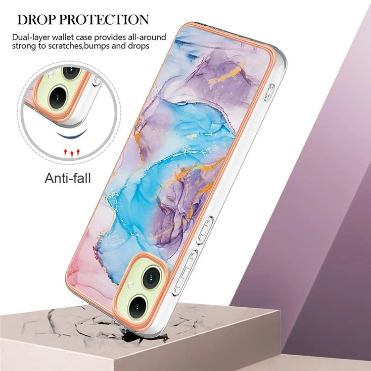 YB IMD Series-1 For Samsung Galaxy A05 4G Case Pattern Electroplated Design Protective Cover