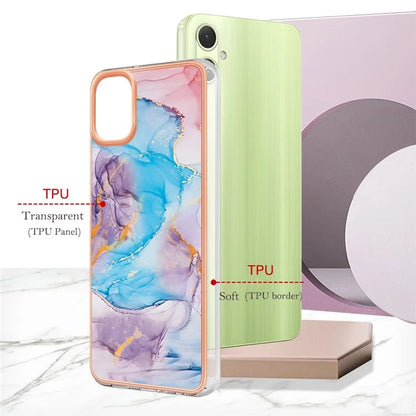 YB IMD Series-1 For Samsung Galaxy A05 4G Case Pattern Electroplated Design Protective Cover