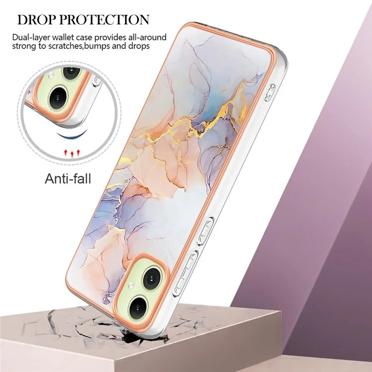 YB IMD Series-1 For Samsung Galaxy A05 4G Case Pattern Electroplated Design Protective Cover