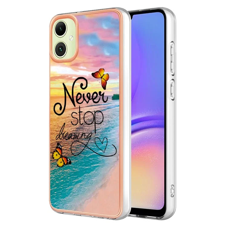 YB IMD Series-1 For Samsung Galaxy A05 4G Case Pattern Electroplated Design Protective Cover