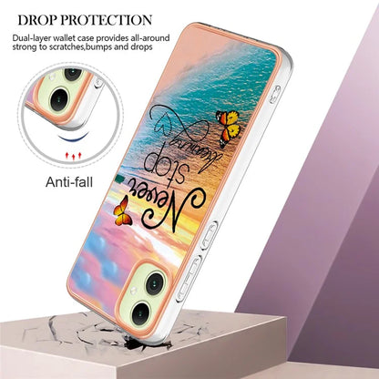 YB IMD Series-1 For Samsung Galaxy A05 4G Case Pattern Electroplated Design Protective Cover