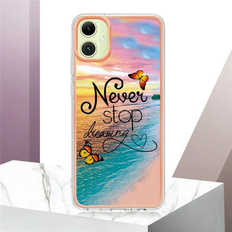 YB IMD Series-1 For Samsung Galaxy A05 4G Case Pattern Electroplated Design Protective Cover