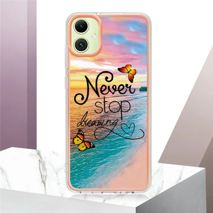 YB IMD Series-1 For Samsung Galaxy A05 4G Case Pattern Electroplated Design Protective Cover