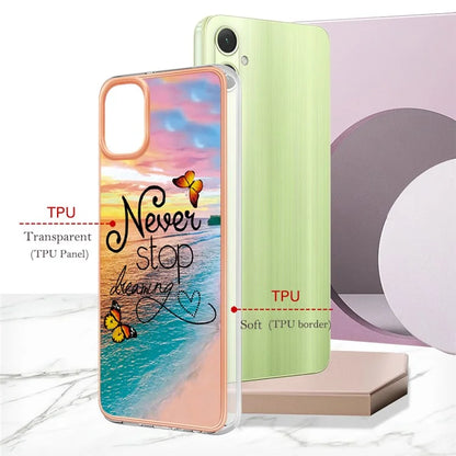 YB IMD Series-1 For Samsung Galaxy A05 4G Case Pattern Electroplated Design Protective Cover