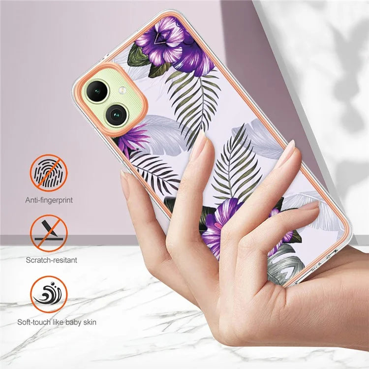 YB IMD Series-1 For Samsung Galaxy A05 4G Case Pattern Electroplated Design Protective Cover