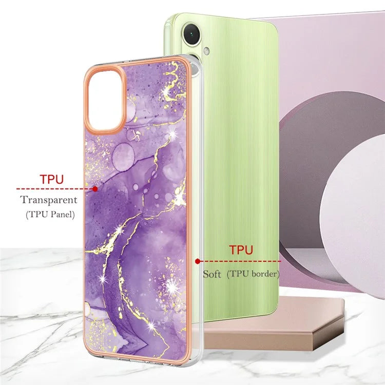 YB IMD Series-2 For Samsung Galaxy A05 4G Case Marble Pattern Protective Phone Cover