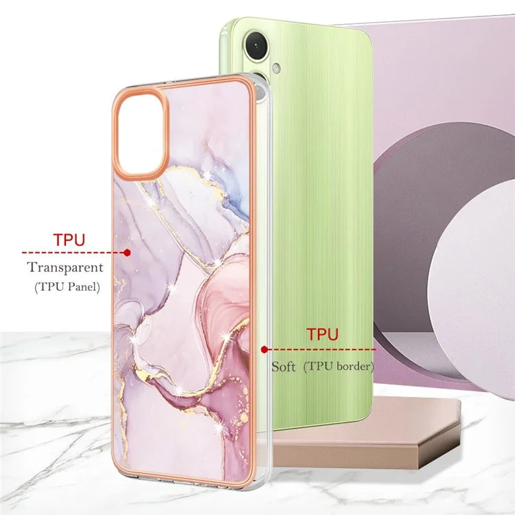 YB IMD Series-2 For Samsung Galaxy A05 4G Case Marble Pattern Protective Phone Cover