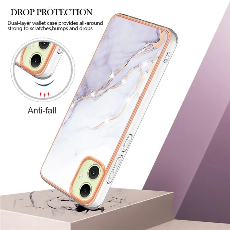 YB IMD Series-2 For Samsung Galaxy A05 4G Case Marble Pattern Protective Phone Cover