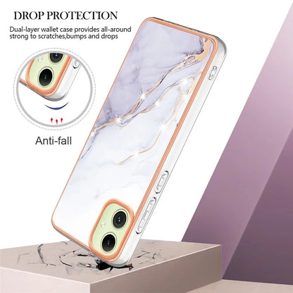 YB IMD Series-2 For Samsung Galaxy A05 4G Case Marble Pattern Protective Phone Cover