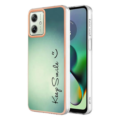 YB IMD Series-19 Style-D For Motorola Moto G54 5G Case Electroplating Pattern Phone Cover