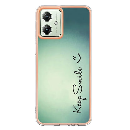 YB IMD Series-19 Style-D For Motorola Moto G54 5G Case Electroplating Pattern Phone Cover