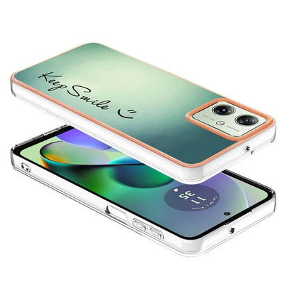YB IMD Series-19 Style-D For Motorola Moto G54 5G Case Electroplating Pattern Phone Cover