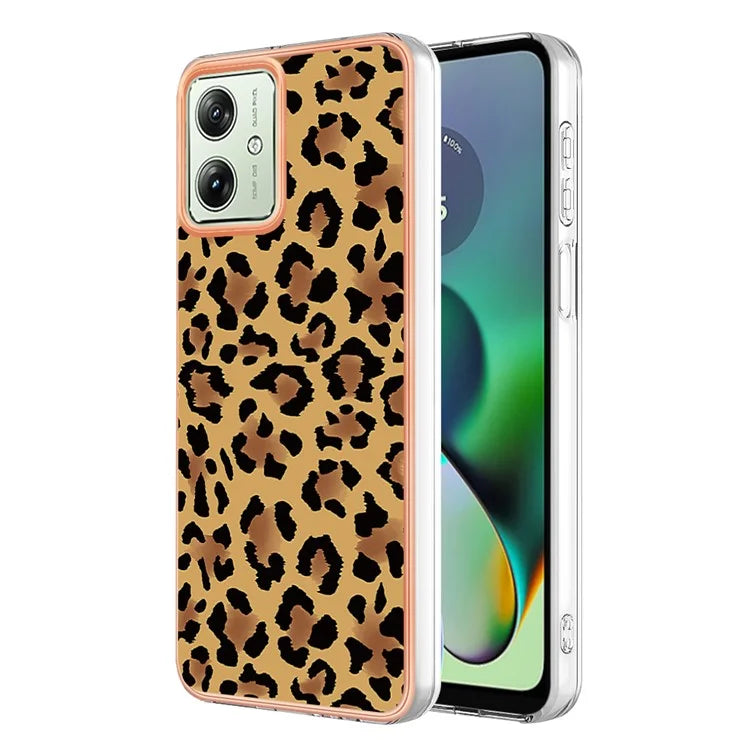 YB IMD Series-19 Style-D For Motorola Moto G54 5G Case Electroplating Pattern Phone Cover