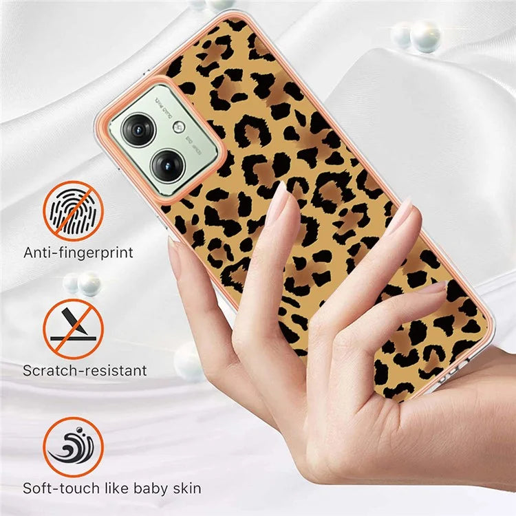 YB IMD Series-19 Style-D For Motorola Moto G54 5G Case Electroplating Pattern Phone Cover