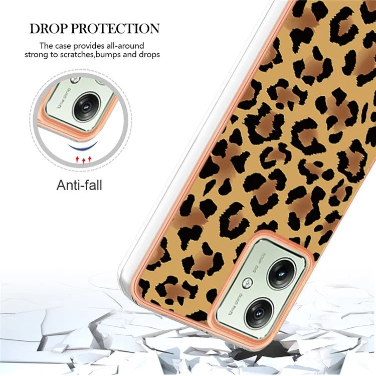 YB IMD Series-19 Style-D For Motorola Moto G54 5G Case Electroplating Pattern Phone Cover