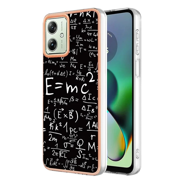 YB IMD Series-19 Style-D For Motorola Moto G54 5G Case Electroplating Pattern Phone Cover