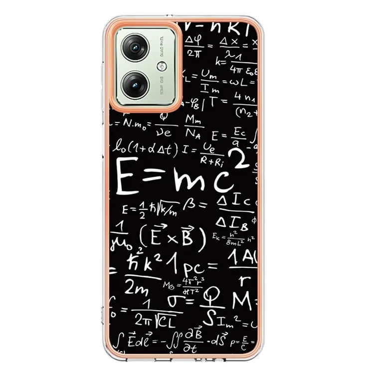YB IMD Series-19 Style-D For Motorola Moto G54 5G Case Electroplating Pattern Phone Cover