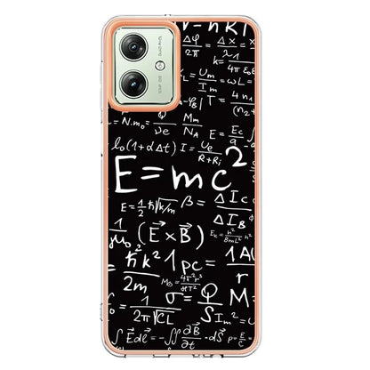YB IMD Series-19 Style-D For Motorola Moto G54 5G Case Electroplating Pattern Phone Cover