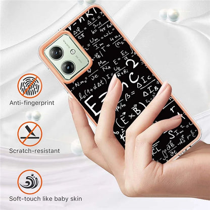 YB IMD Series-19 Style-D For Motorola Moto G54 5G Case Electroplating Pattern Phone Cover
