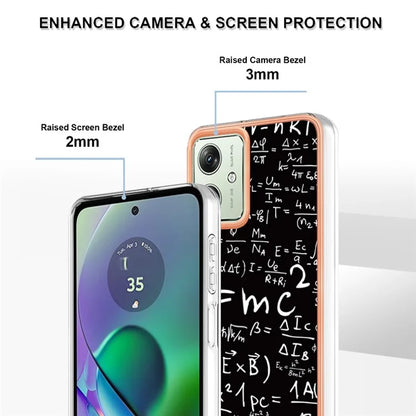 YB IMD Series-19 Style-D For Motorola Moto G54 5G Case Electroplating Pattern Phone Cover