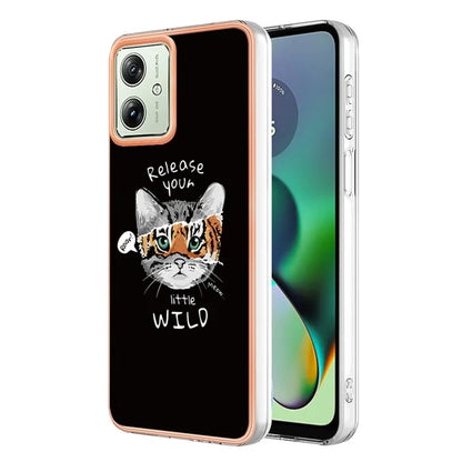 YB IMD Series-19 Style-D For Motorola Moto G54 5G Case Electroplating Pattern Phone Cover