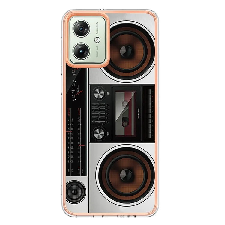 YB IMD Series-19 Style-D For Motorola Moto G54 5G Case Electroplating Pattern Phone Cover