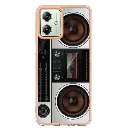 YB IMD Series-19 Style-D For Motorola Moto G54 5G Case Electroplating Pattern Phone Cover