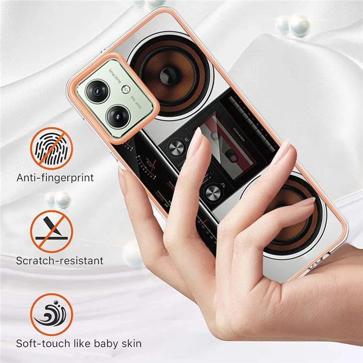 YB IMD Series-19 Style-D For Motorola Moto G54 5G Case Electroplating Pattern Phone Cover