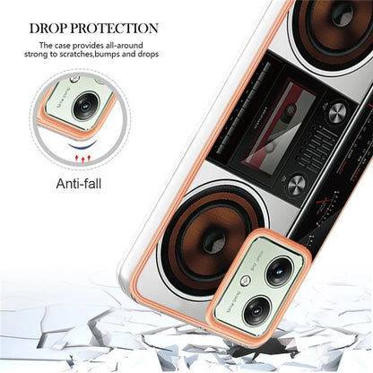 YB IMD Series-19 Style-D For Motorola Moto G54 5G Case Electroplating Pattern Phone Cover