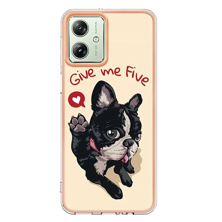 YB IMD Series-19 Style-D For Motorola Moto G54 5G Case Electroplating Pattern Phone Cover