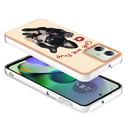 YB IMD Series-19 Style-D For Motorola Moto G54 5G Case Electroplating Pattern Phone Cover
