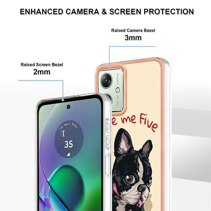 YB IMD Series-19 Style-D For Motorola Moto G54 5G Case Electroplating Pattern Phone Cover