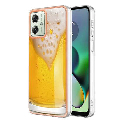 YB IMD Series-19 Style-D For Motorola Moto G54 5G Case Electroplating Pattern Phone Cover