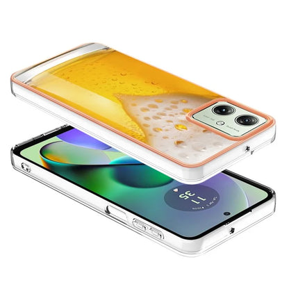 YB IMD Series-19 Style-D For Motorola Moto G54 5G Case Electroplating Pattern Phone Cover