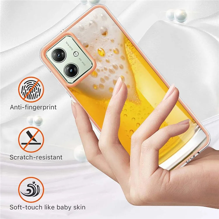 YB IMD Series-19 Style-D For Motorola Moto G54 5G Case Electroplating Pattern Phone Cover
