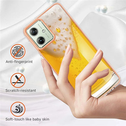 YB IMD Series-19 Style-D For Motorola Moto G54 5G Case Electroplating Pattern Phone Cover