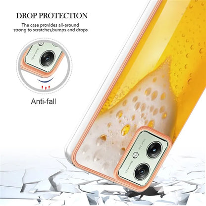 YB IMD Series-19 Style-D For Motorola Moto G54 5G Case Electroplating Pattern Phone Cover